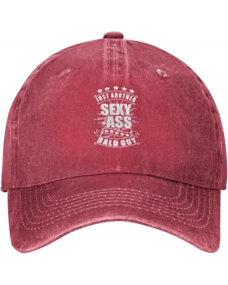 Just-Another-Sexy-Bald-Guy Classic Washable Cowboy Baseball Adjustable Unisex Red $10.59 Cowboy Hats