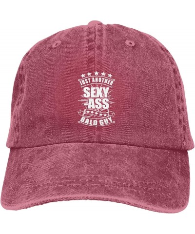 Just-Another-Sexy-Bald-Guy Classic Washable Cowboy Baseball Adjustable Unisex Red $10.59 Cowboy Hats