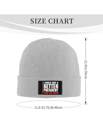 I Could Shit A Better President Than Biden Fuck Biden Beanie Hat Men Knit Hat Women Skull Cap Hedging Hat Black Gray $10.53 S...