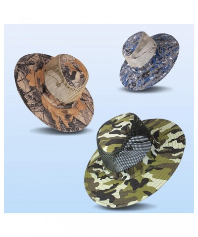 Double-Sided Camouflage Fishing Hats for Men and Women Sun Visor Cap with String Round Brim Dacron L2-beige $8.99 Sun Hats