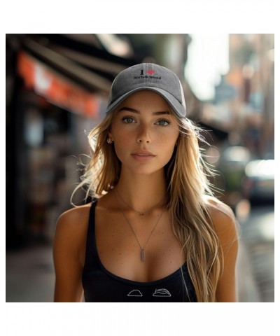 I Love Norfolk Island Baseball Cap Women Men Mesh Back Hats Vintage Cowboy Hat Dad Caps Gray $12.53 Cowboy Hats