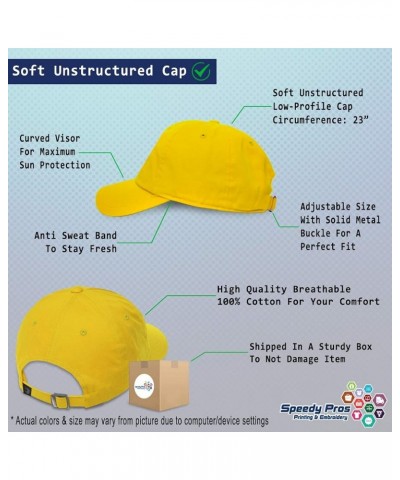 Soft Baseball Cap Golf Ball on Green Olympics Sports Event Dad Hats for Men & Women Yellow $17.10 Baseball Caps