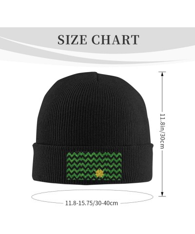 Cute Clover Winter Hat Warm Knitted Lucky Green Shamrock Slouchy Beanie Hat Skull Cap Men Women St. Patrick's Day Gifts St. P...