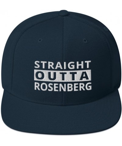 Straight Outta Rosenberg Snapback Hat Texas Dark Navy $21.81 Baseball Caps