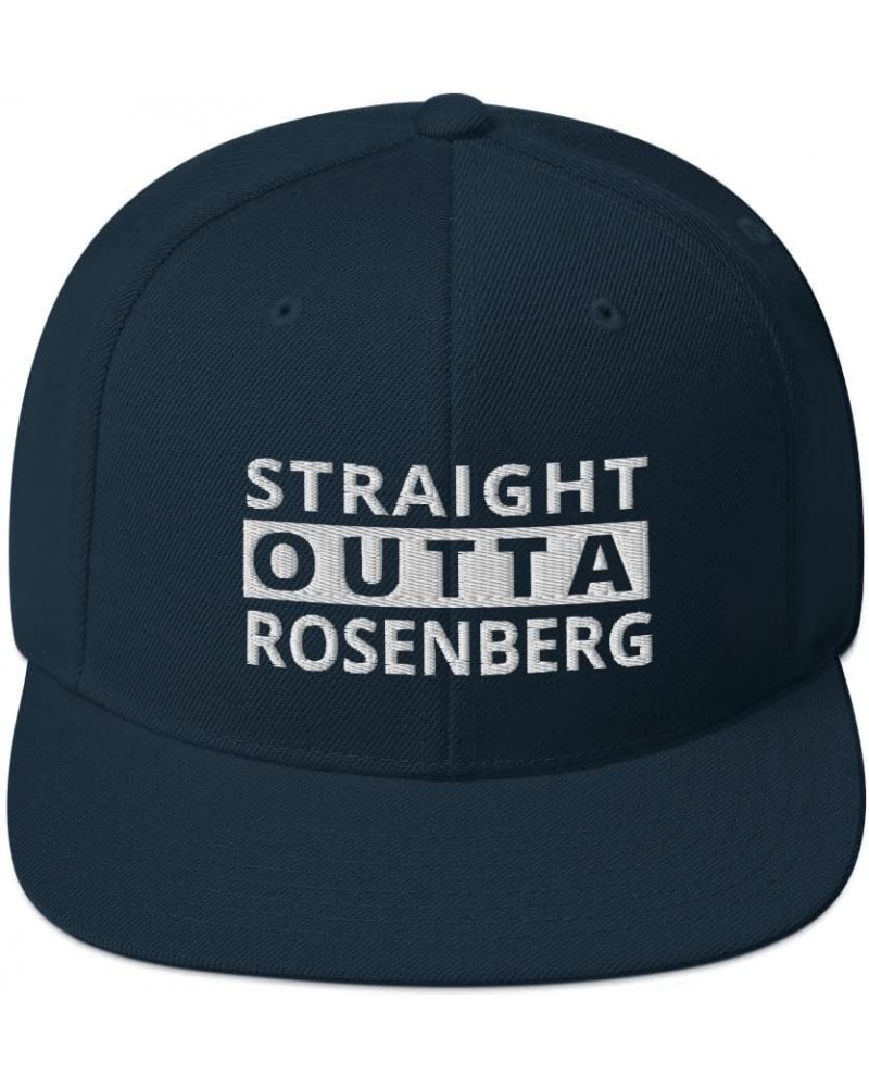 Straight Outta Rosenberg Snapback Hat Texas Dark Navy $21.81 Baseball Caps