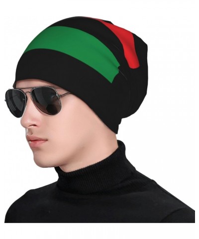 Pan African Afro Flag Beanie Hat Slouchy Warm Soft Skull Caps Knit Hat for Men Women Black $11.32 Skullies & Beanies