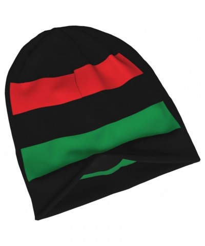 Pan African Afro Flag Beanie Hat Slouchy Warm Soft Skull Caps Knit Hat for Men Women Black $11.32 Skullies & Beanies