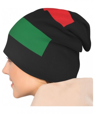 Pan African Afro Flag Beanie Hat Slouchy Warm Soft Skull Caps Knit Hat for Men Women Black $11.32 Skullies & Beanies