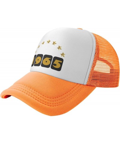 1965 Birthday Hat Gift Mesh Cap for Men Women, Gift Adjustable Trucker Hat Baseball Cap Orange $11.36 Baseball Caps