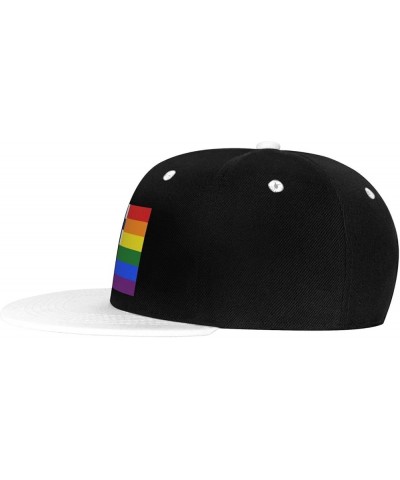 Finland Rainbow Flag Snapback Hat for Men Women Baseball Cap Trucker Flat Bill Hats Dad Caps White $9.94 Baseball Caps