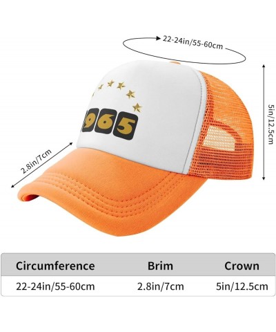 1965 Birthday Hat Gift Mesh Cap for Men Women, Gift Adjustable Trucker Hat Baseball Cap Orange $11.36 Baseball Caps