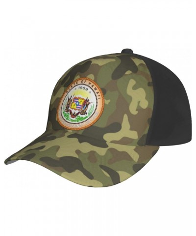 Seal of The State of Hawaii Baseball Cap Adjustable Men Women Tucker Dad Hat Black $17.84 Baseball Caps