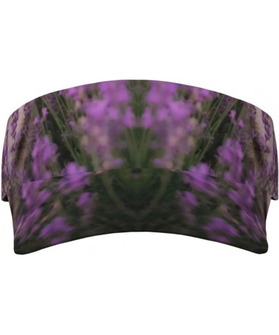 Dog in Lavender Flowers Visor Hats for Women Adult Unisex Tennis Golf Sun Hat Adjustable Summer Outdoor Sports Ultraviolet Pr...