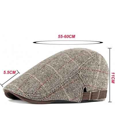 Unisex Vintage Newsboy Hat,Autumn Winter Driving Cap for Men Women,Classic Flat Cap,Adjustable Cabbie Cap A $18.10 Newsboy Caps