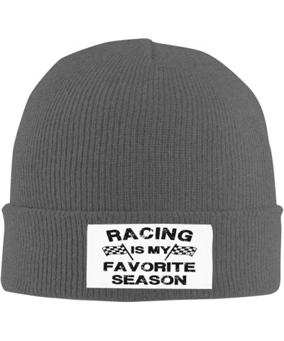 Racing-is-My-Favorite-Season Gifts Black Winter Unisex Beanie Warm Thick Knitted Hat Soft Stretch Skull Hat Deep Heather $9.4...