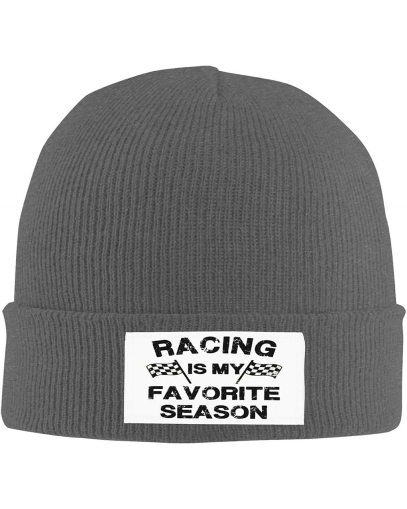 Racing-is-My-Favorite-Season Gifts Black Winter Unisex Beanie Warm Thick Knitted Hat Soft Stretch Skull Hat Deep Heather $9.4...