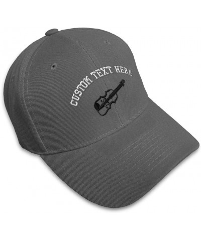 Custom Baseball Cap Guitar Outline Embroidery Acrylic Dad Hats for Men & Women Dark Grey Personalized Text Here $11.88 Baseba...