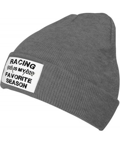 Racing-is-My-Favorite-Season Gifts Black Winter Unisex Beanie Warm Thick Knitted Hat Soft Stretch Skull Hat Deep Heather $9.4...