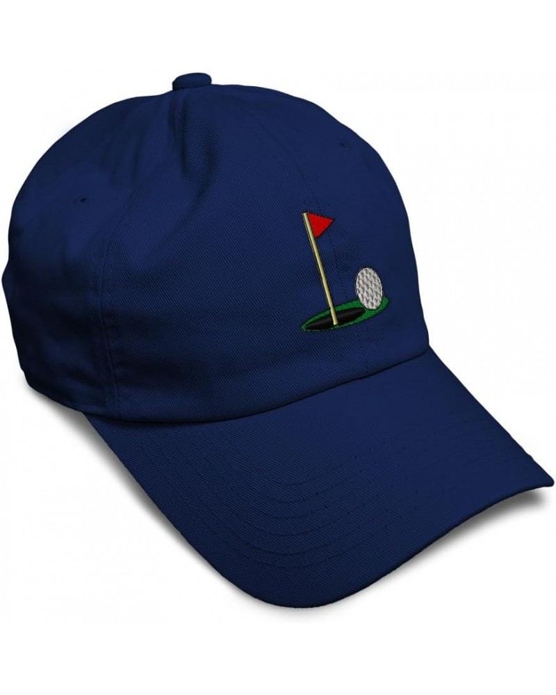 Soft Baseball Cap Golf Ball on Green Olympics Sports Event Dad Hats for Men & Women Navy $17.10 Baseball Caps