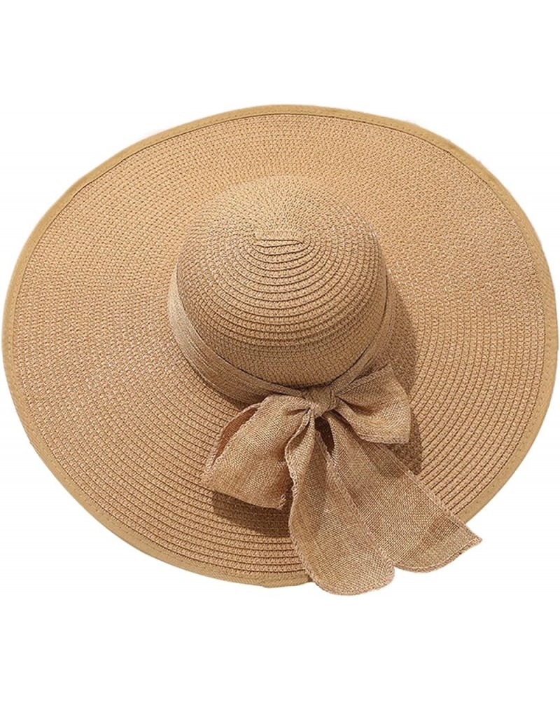 Cap Wide Women's Hat Sun Eaves Beach Hat Fisherman Sun Breathable Baseball Caps Man Hat Khaki $10.99 Sun Hats