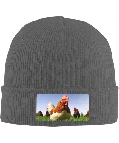 Beanie for Women Funny Chicken Grass Print Knitted Hat Men Winter Beanies Soft Knit Hats Warm Beanie Cap Deep Heather $10.58 ...