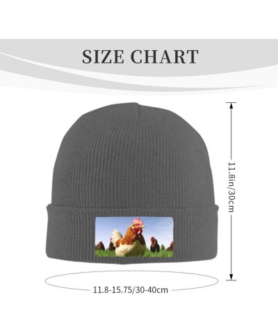 Beanie for Women Funny Chicken Grass Print Knitted Hat Men Winter Beanies Soft Knit Hats Warm Beanie Cap Deep Heather $10.58 ...