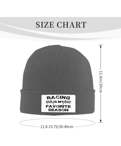 Racing-is-My-Favorite-Season Gifts Black Winter Unisex Beanie Warm Thick Knitted Hat Soft Stretch Skull Hat Deep Heather $9.4...