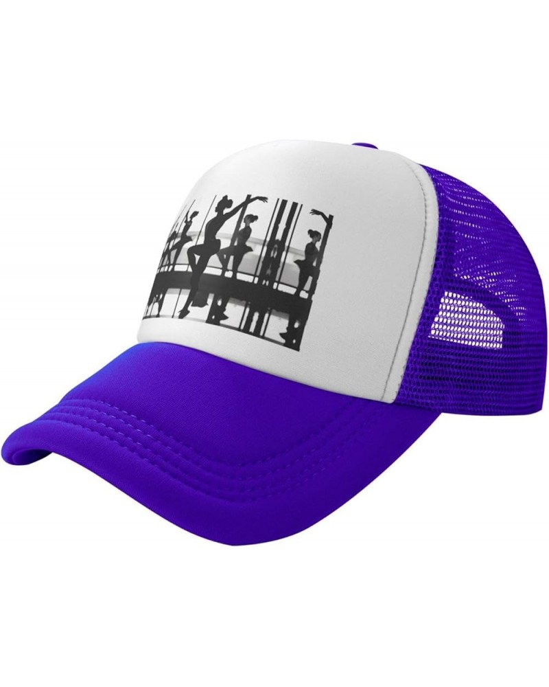 New Love Gymnastics Mesh Baseball Cap Adjustable Twill Bulk with Ponytail Hole Washed Dad Hat for Men Women Purple $14.00 Bas...