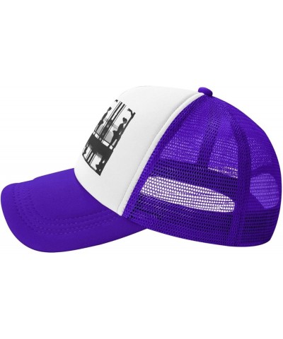 New Love Gymnastics Mesh Baseball Cap Adjustable Twill Bulk with Ponytail Hole Washed Dad Hat for Men Women Purple $14.00 Bas...