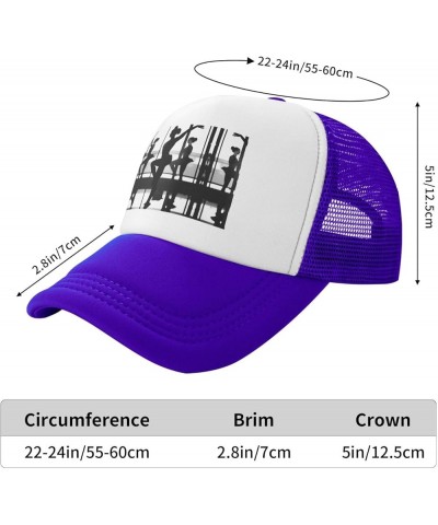 New Love Gymnastics Mesh Baseball Cap Adjustable Twill Bulk with Ponytail Hole Washed Dad Hat for Men Women Purple $14.00 Bas...