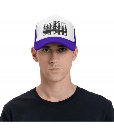 New Love Gymnastics Mesh Baseball Cap Adjustable Twill Bulk with Ponytail Hole Washed Dad Hat for Men Women Purple $14.00 Bas...