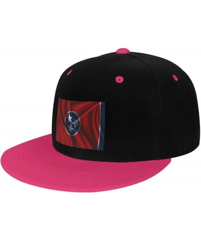 Silk Style Flag of Tennessee Snapback Hat for Men Women Baseball Cap Trucker Flat Bill Hats Dad Caps Pink $11.39 Baseball Caps