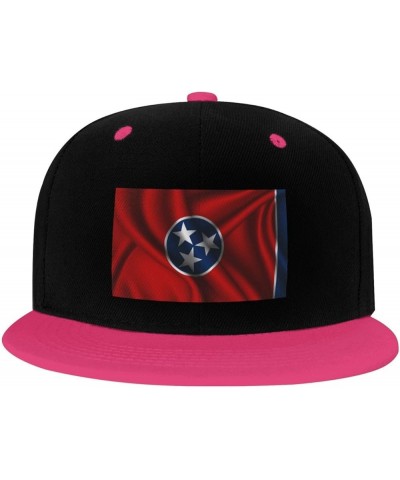 Silk Style Flag of Tennessee Snapback Hat for Men Women Baseball Cap Trucker Flat Bill Hats Dad Caps Pink $11.39 Baseball Caps