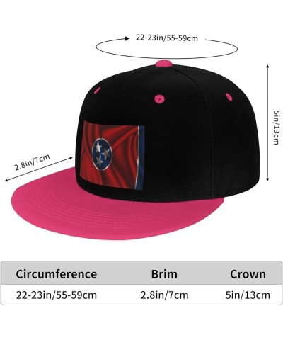 Silk Style Flag of Tennessee Snapback Hat for Men Women Baseball Cap Trucker Flat Bill Hats Dad Caps Pink $11.39 Baseball Caps