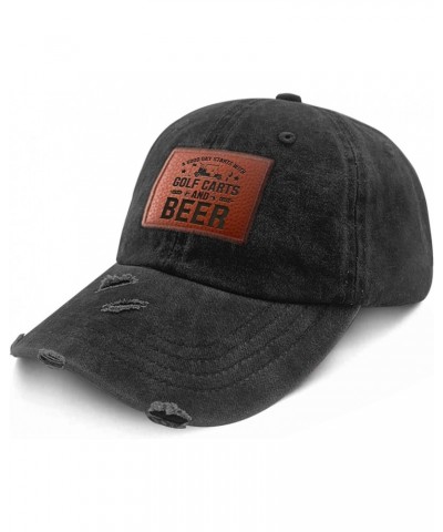 A Good Day Starts with Golf Carts and Beer Baseball Hat Funny Cycling Hat Gifts for Mom Who Like Engraved,Coo Hat Suitable fo...