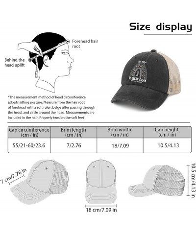 Brain Cancer Awareness Hats Autism Hats for Women Men AllBlack Baseball Hats Vintage Hats Funny Hat Allblack $10.11 Cowboy Hats