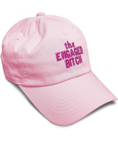 Soft Baseball Cap The Engaged Bitch Cotton Dad Hats for Men & Women Soft Pink $16.49 Baseball Caps