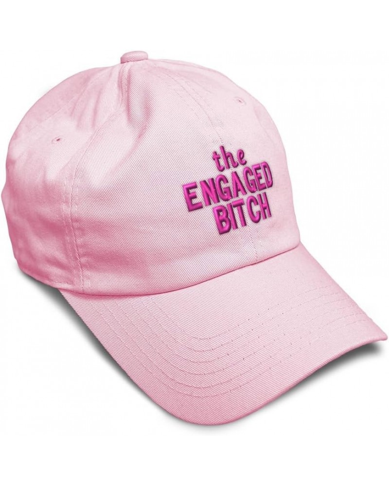 Soft Baseball Cap The Engaged Bitch Cotton Dad Hats for Men & Women Soft Pink $16.49 Baseball Caps