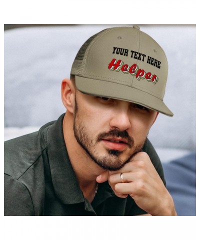 Custom Custom Trucker Hat Baseball Cap Helper Service Cotton Domestic Dad Hats for Men & Women Loden Black Personalized Text ...