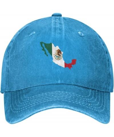 Mexican Flag Map Unisex Classic Vintage Baseball Cap Mens Womens Trucker Hats Blue $12.76 Baseball Caps