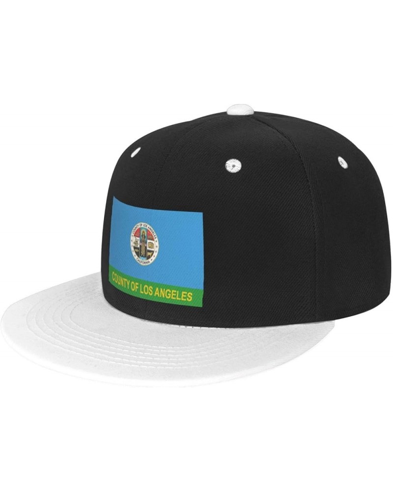 Flag of Los Angeles County, California (2004-2014) Baseball Cap for Men Women Snapback Hat Adjustable Flat Bill Hats White $1...