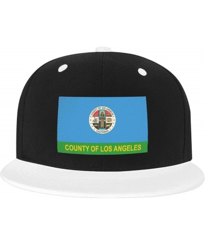 Flag of Los Angeles County, California (2004-2014) Baseball Cap for Men Women Snapback Hat Adjustable Flat Bill Hats White $1...