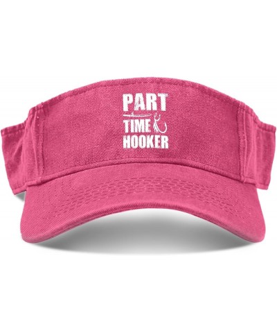 Part time Hooker Cap Sun Visor Hat for Teens Visor Hats Stylish Sun Cap Pink $9.17 Visors