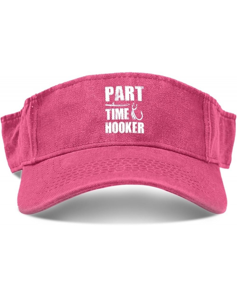 Part time Hooker Cap Sun Visor Hat for Teens Visor Hats Stylish Sun Cap Pink $9.17 Visors