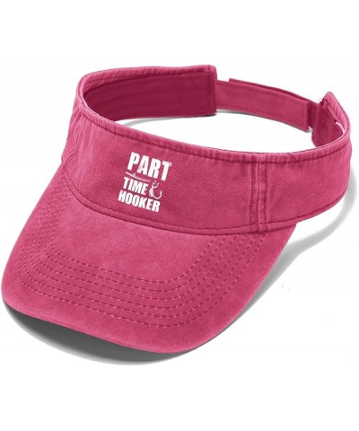 Part time Hooker Cap Sun Visor Hat for Teens Visor Hats Stylish Sun Cap Pink $9.17 Visors