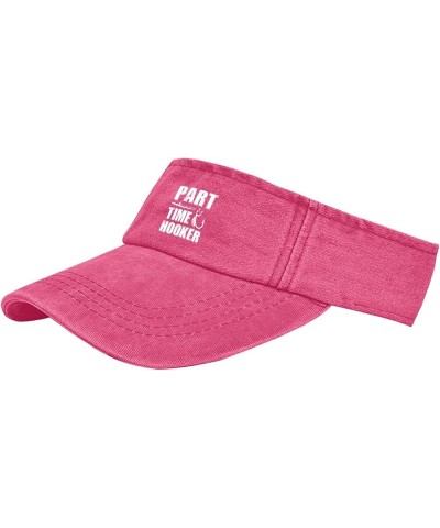 Part time Hooker Cap Sun Visor Hat for Teens Visor Hats Stylish Sun Cap Pink $9.17 Visors