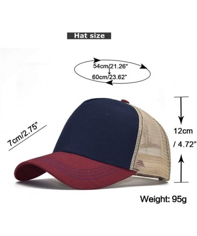 Sunshade Cap Baseball Adult Hip Outdoors Cap Hop Casual Net Baseball Caps The Entailed Hat B-red $11.95 Sun Hats