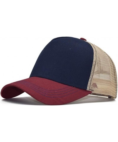 Sunshade Cap Baseball Adult Hip Outdoors Cap Hop Casual Net Baseball Caps The Entailed Hat B-red $11.95 Sun Hats