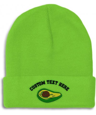 Beanies for Men Avocado Fruit Style B Embroidery Fruit Funny Winter Hats for Women Acrylic Skull Cap 1 Size Lime Personalized...