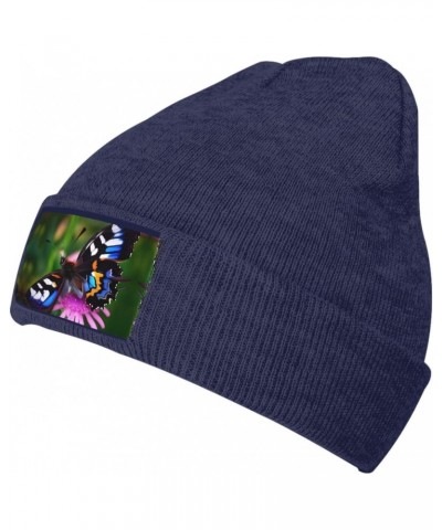 Colorful Butterfly Luxurious Velvet Patch Design,Knitted Wool Hat,Ideal for Sporty & Outdoor Activities $14.01 Skullies & Bea...